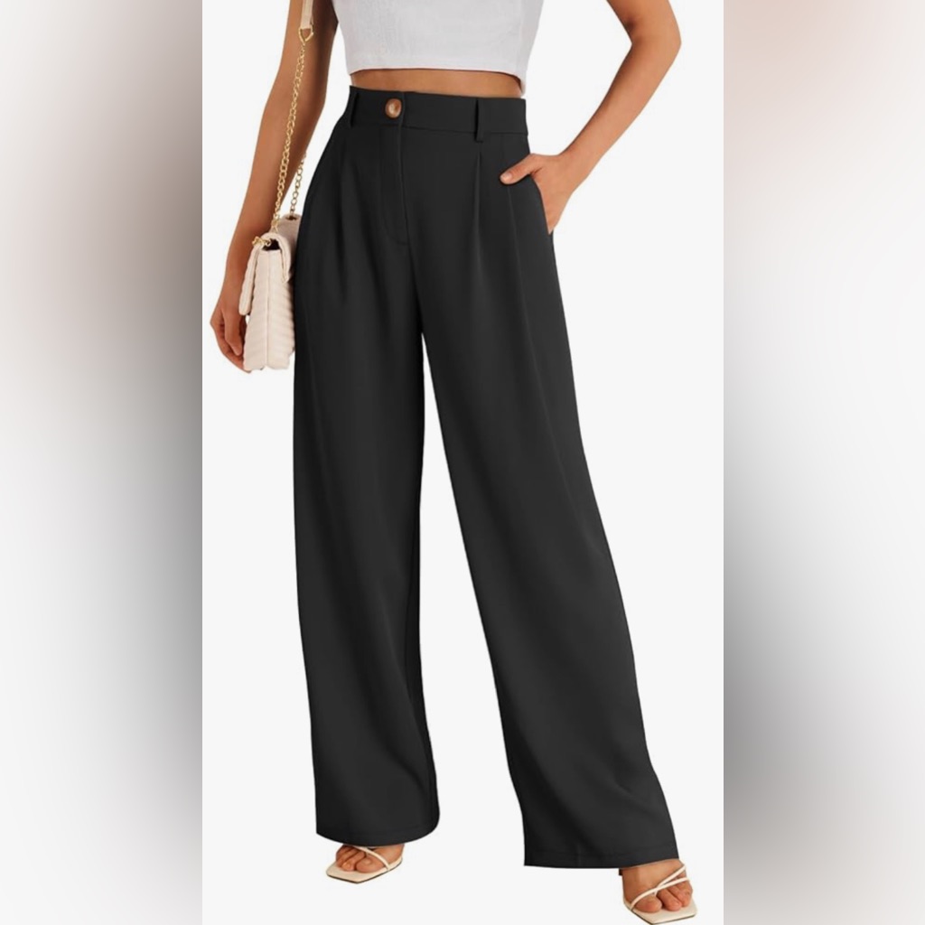 Nwt Wide Leg Dress Pants Women's High Waisted Dressy Trousers, Multi Colors